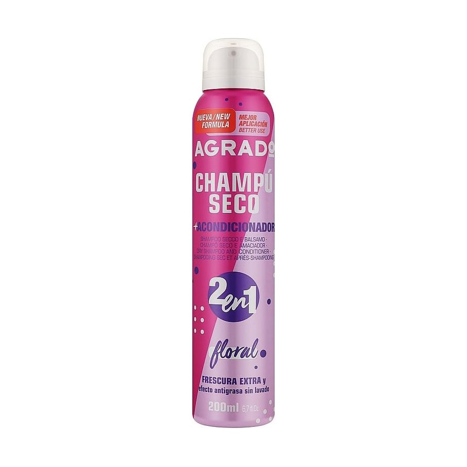 Сухий шампунь-кондиціонер для волосся Agrado Dry Shampoo And Conditioner, Floral, 200 мл